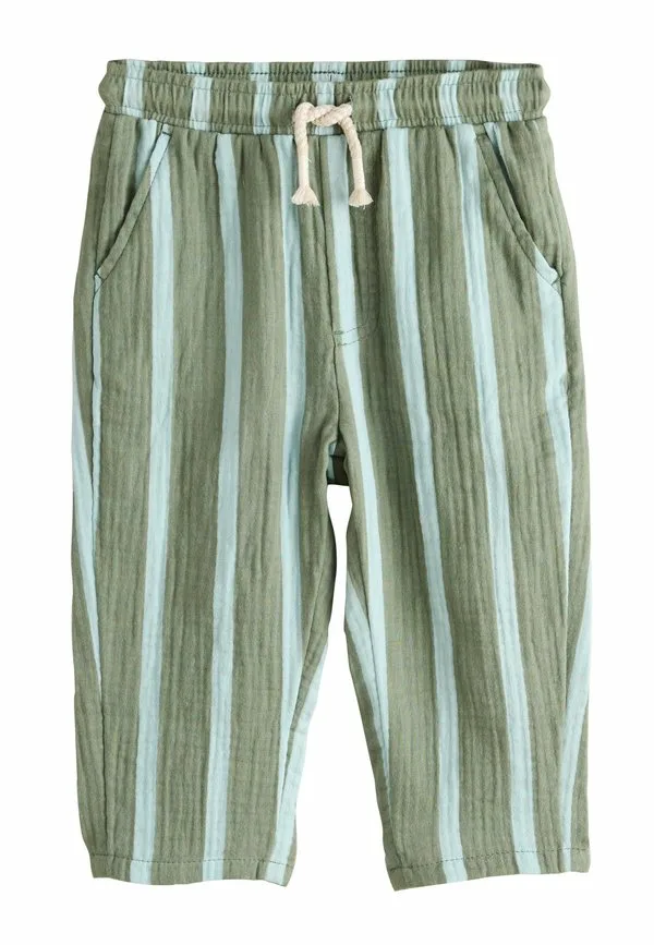 Текстурированные брюки на резинке Next, Sage Green Striped