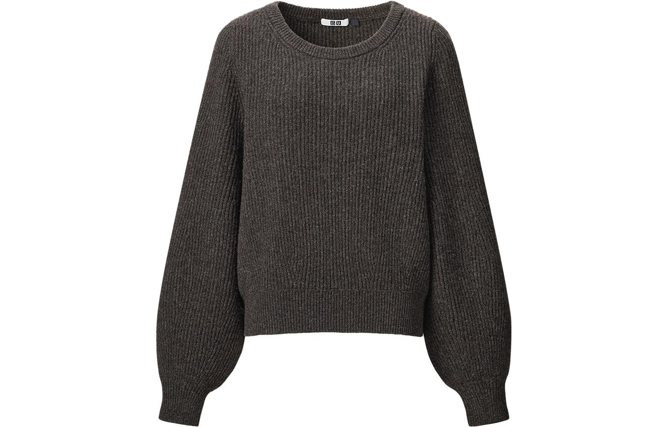 

Женские свитера серии U FW23, темно-умбровые UNIQLO, Dark Umber