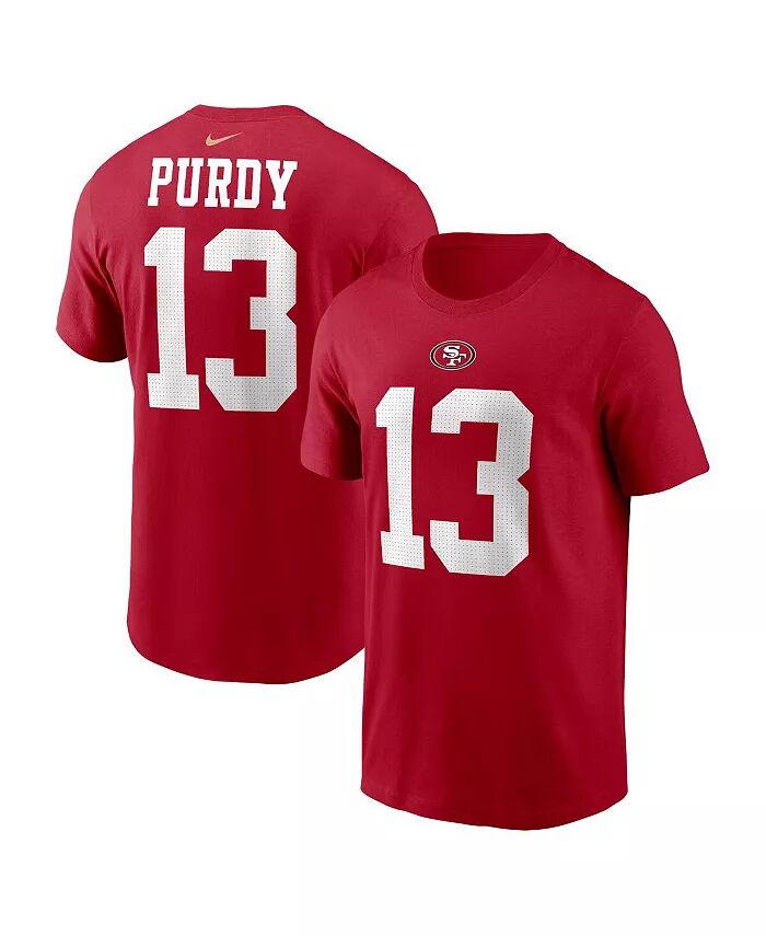 

Футболка с именем и номером игрока Big Boys Brock Purdy Scarlet San Francisco 49ers Nike