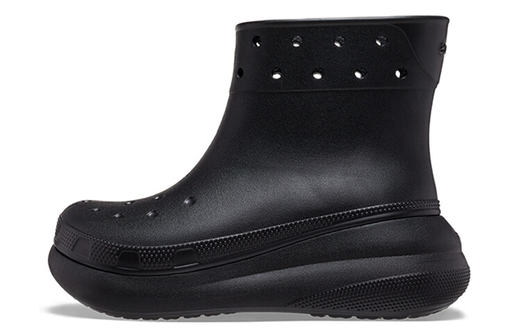 Женские ботильоны Crocs резиновые на платформе, черный