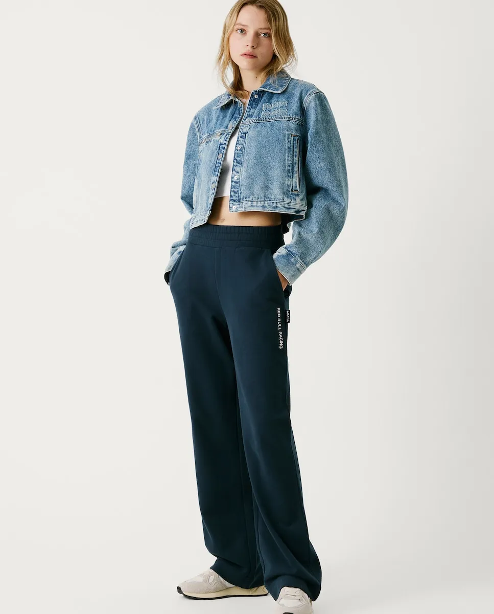 

Женские флисовые спортивные брюки Red Bull Racing с эластичным поясом Pepe Jeans, тёмно-синий
