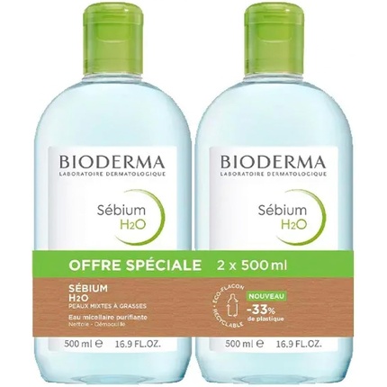 

Очищающая мицеллярная вода Sebium H2O 500 мл - упаковка из 2 шт. Bioderma