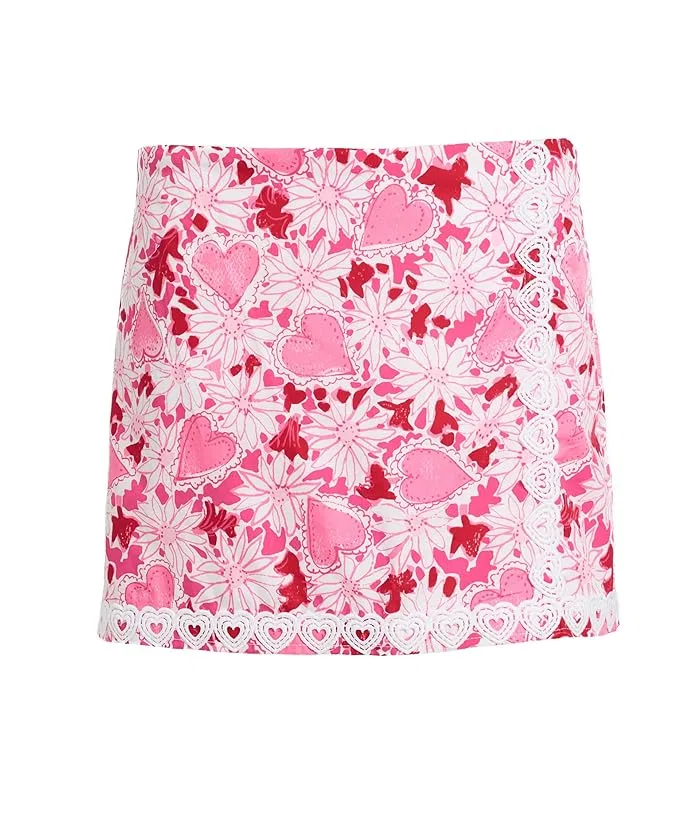 Юбка-шорты с принтом Mini Michelina Lilly Pulitzer Kids, Coconut Dear Heart