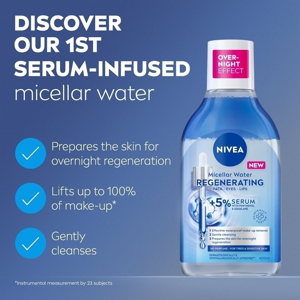 Мицеллярная вода Nivea — Мицеллярная восстанавливающая очищающая с регенерирующим эффектом, 400 мл — фото 2