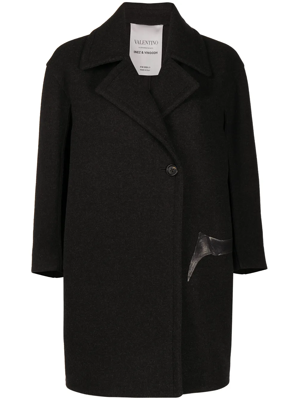 

Однобортное пальто Flowersity VALENTINO GARAVANI, серый