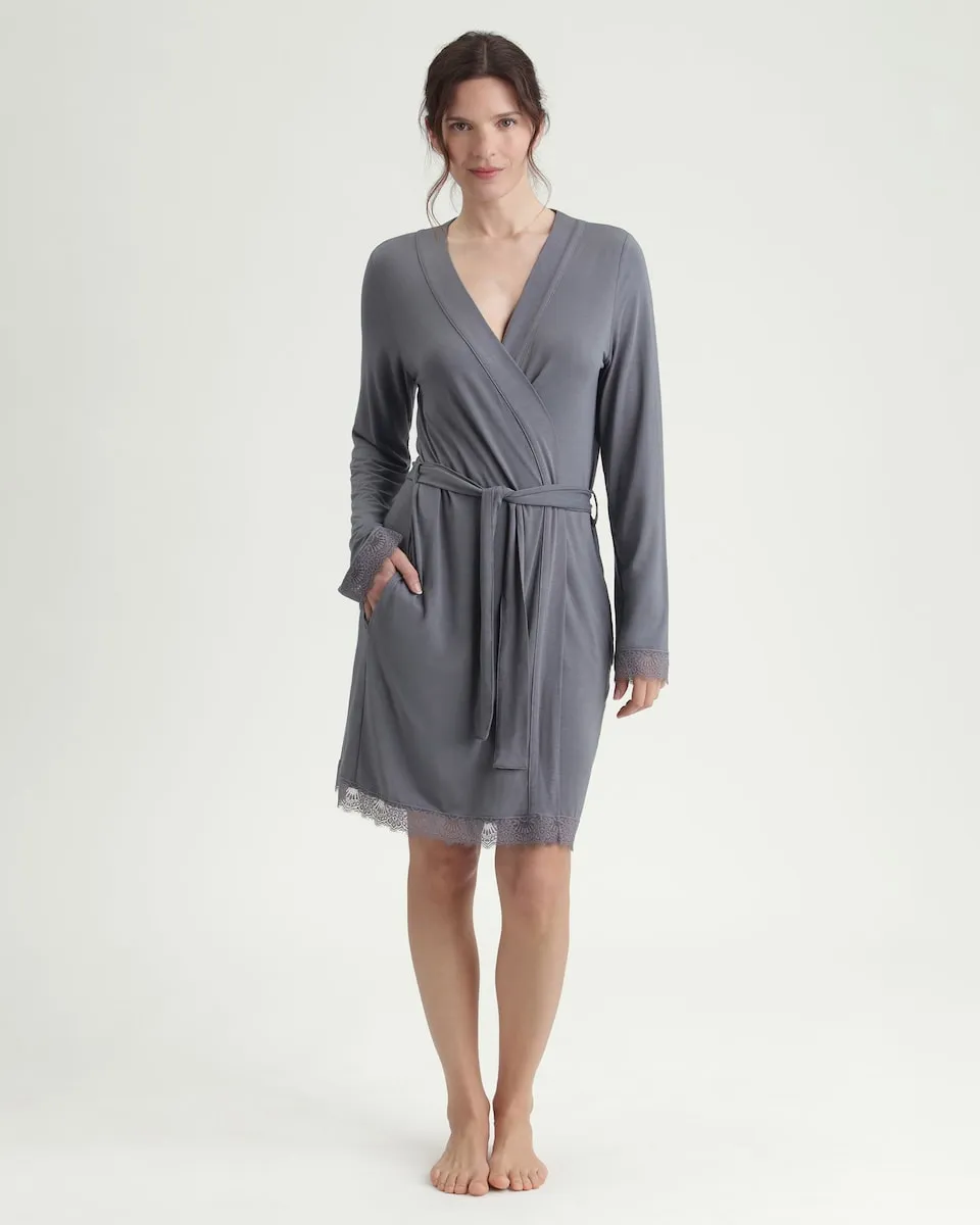 

Халат с длинными рукавами на пуговицах Dim, серый