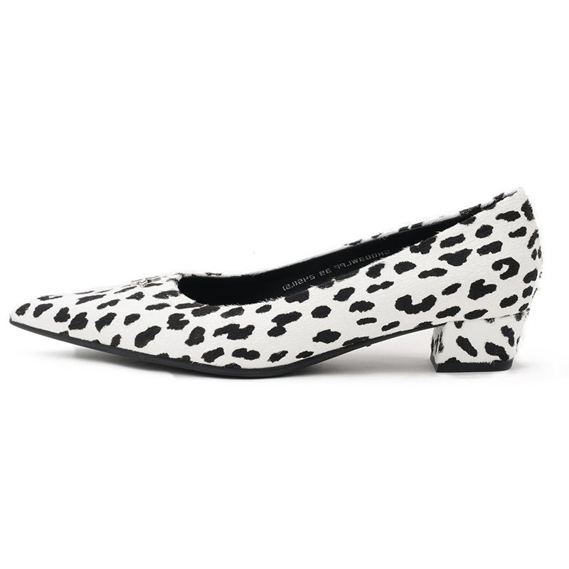 SMFK Женские туфли на платформе с леопардовым принтом белые, цвет White Leopard Print — фото 3