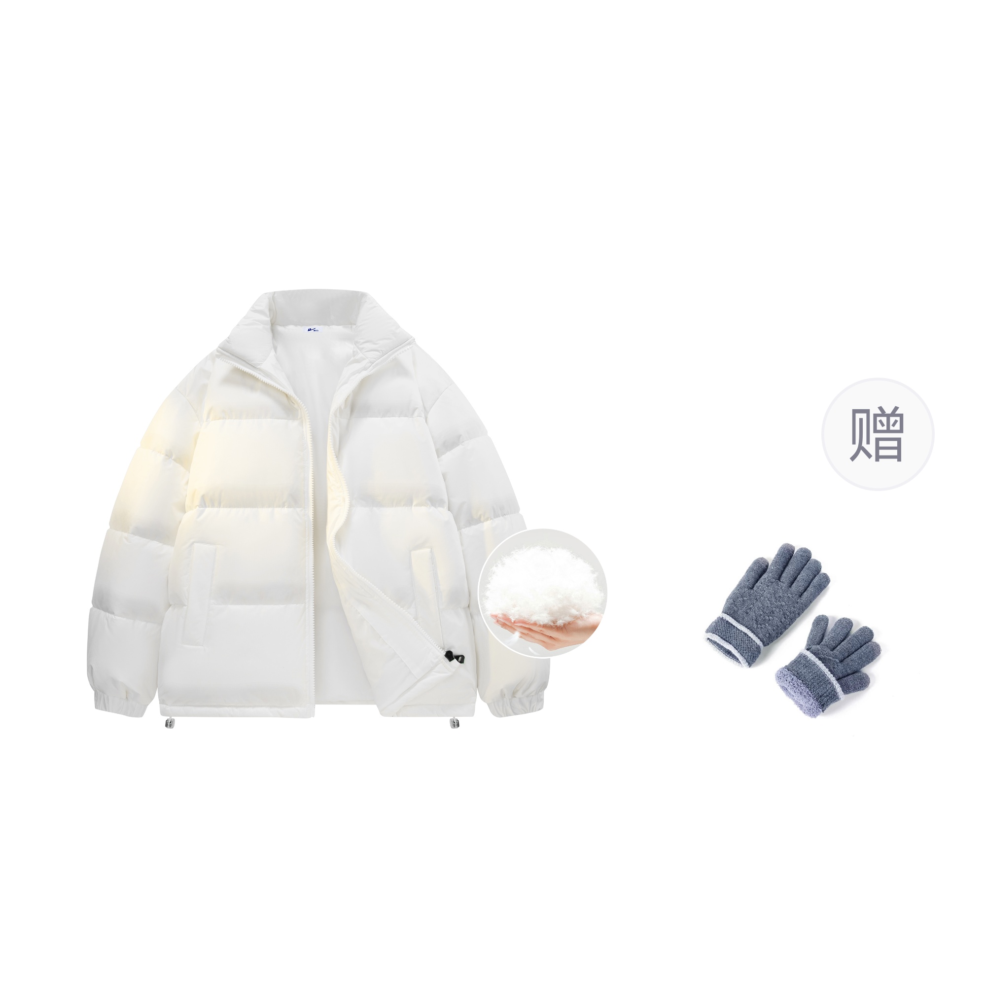 

WARRIOR Пуховик унисекс, White