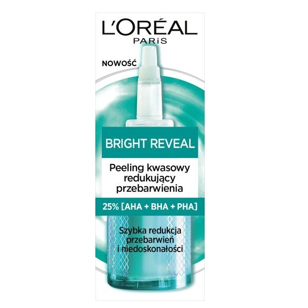 

L'Oreal Paris, Bright Reveal, Кислотный пилинг, уменьшающий обесцвечивание, 25 мл