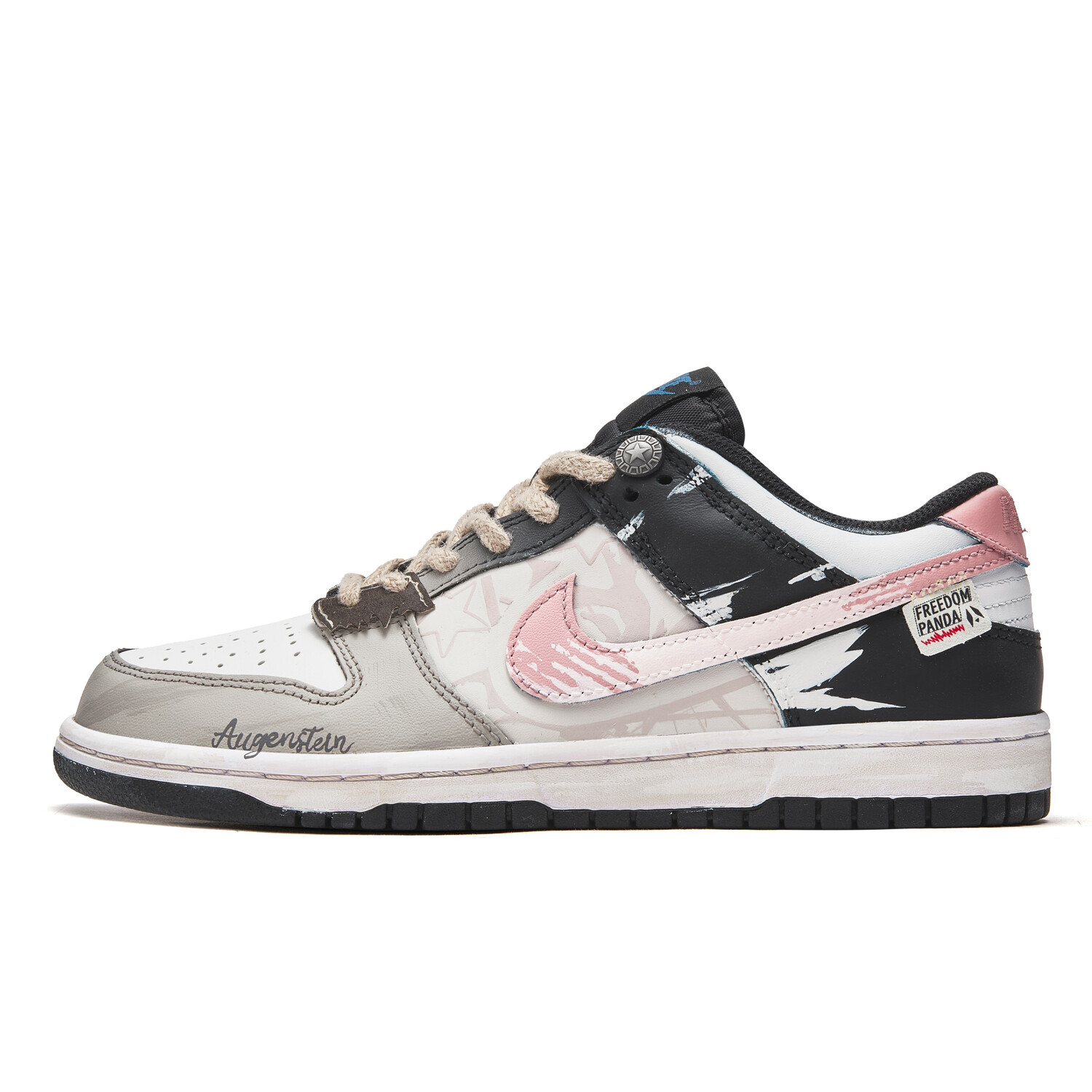 

Кроссовки Nike Dunk Skateboarding Shoes Men Low-top Black/pink, черный/розовый