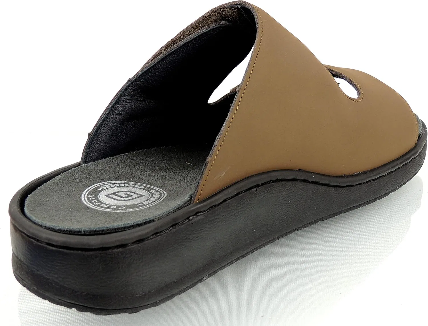 Мужские мюли с нубуковой кожаной стелькой G Comfort, Mud — фото 4