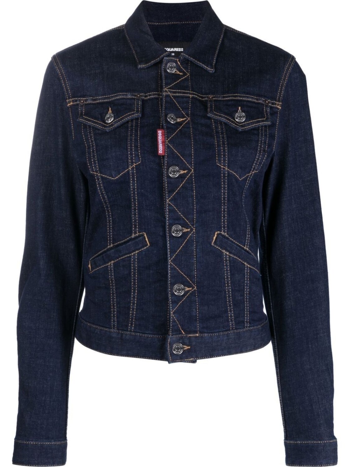 

Dsquared2 flap-pocket denim jacket, синий
