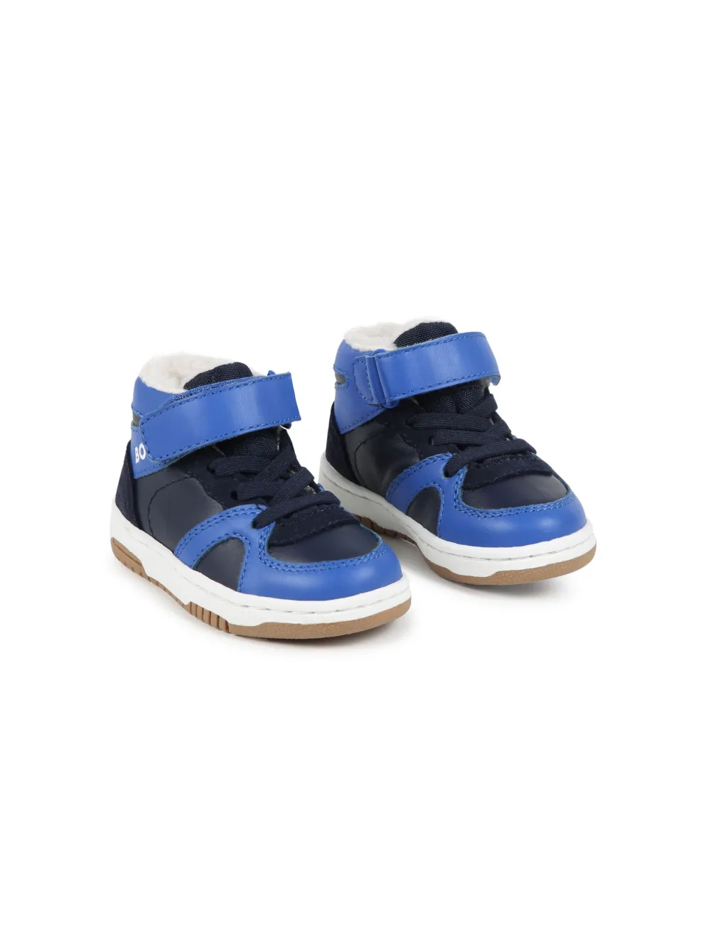 

Высокие кроссовки в стиле колор-блок BOSS Kidswear, синий