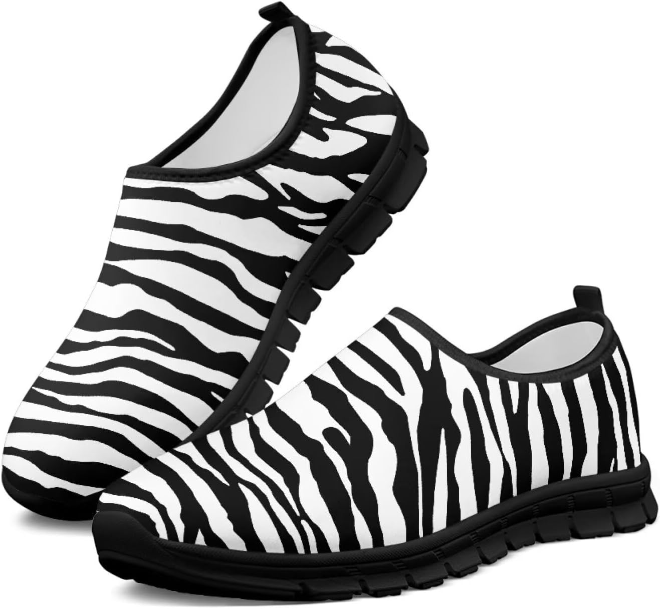 

Мужские слипоны, модные повседневные кроссовки для мужчин, удобная обувь для ходьбы Fonplted, Zebra Print