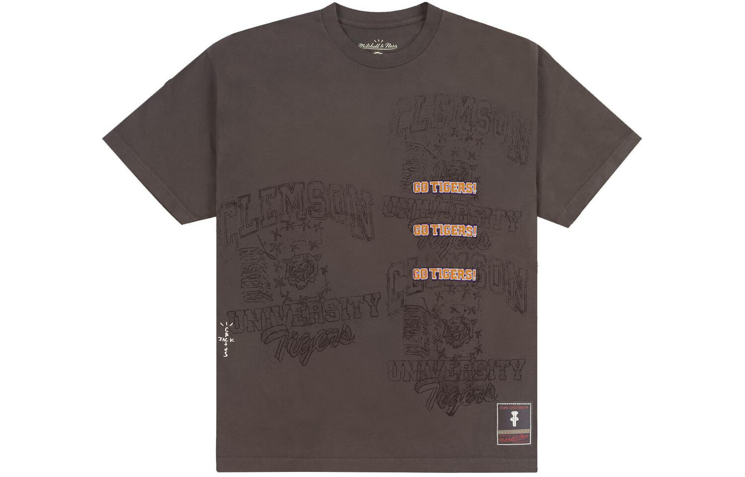 

Футболка Mitchell & Ness X унисекс коричневая Travis Scott, коричневый