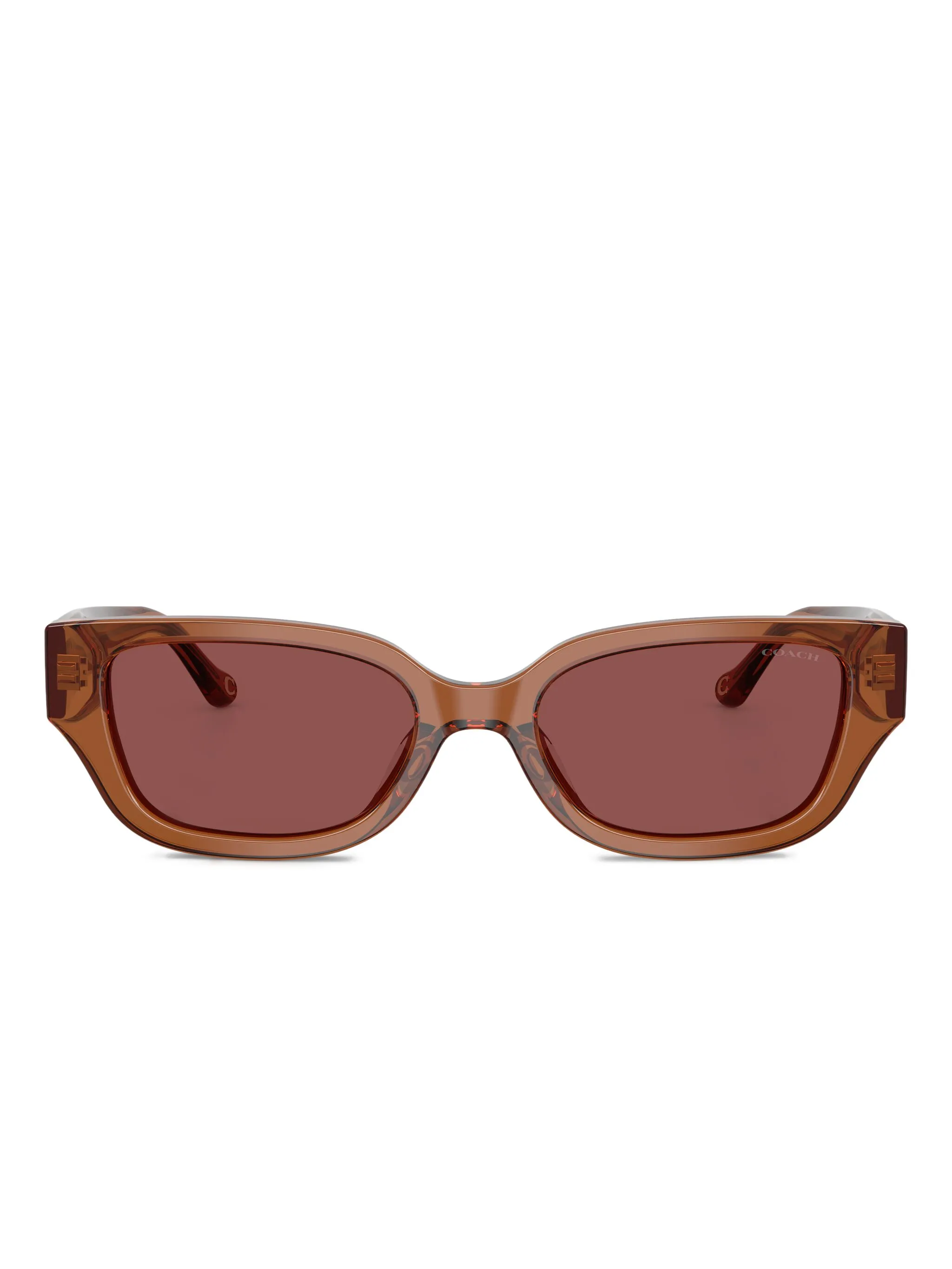 

Солнцезащитные очки в квадратной оправе с логотипом Coach, коричневый