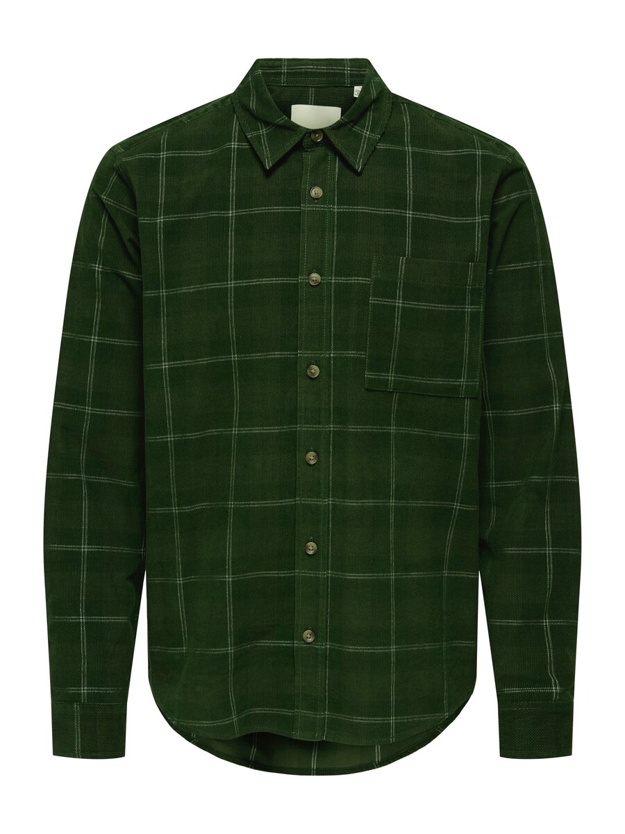 

Рубашка на пуговицах классического кроя Only & Sons ONSWILLIAM, темно-зеленый