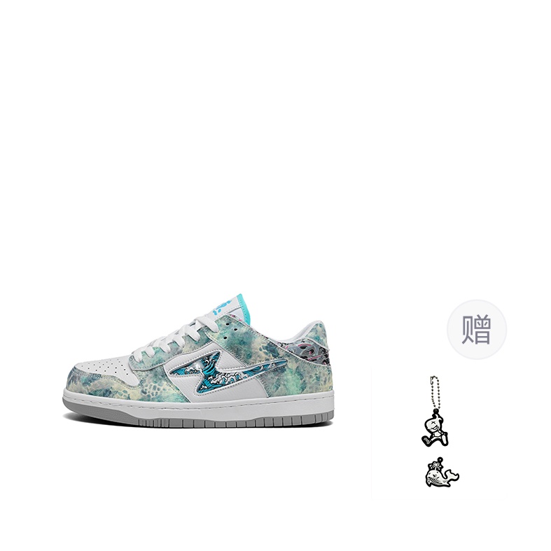 

Кроссовки для скейтбординга Unisex низкие, с защитой от ударов, термостойкие, износостойкие и легкие HLA JEANS, белый светло-зеленый (with черный whale accessories)