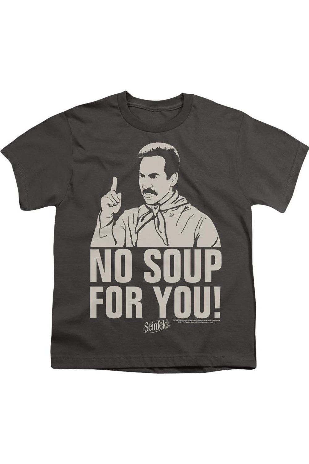 

Футболка с коротким рукавом для детей "Seinfeld No Soup" Gildan, Charcoal