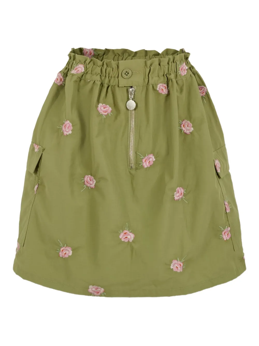 Юбка с вышитыми розами Stella McCartney Kids, зеленый — фото 2