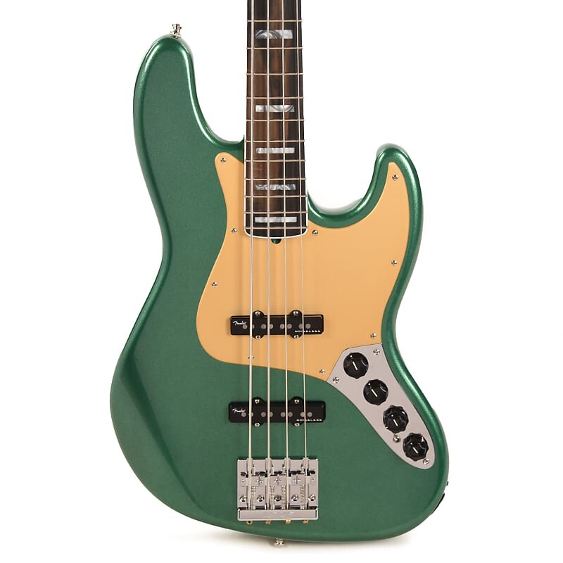 

Басс гитара Fender American Ultra Jazz Bass Mystic Pine Green w/Ebony Fingerboard, Anodized Gold Pickguard, & Matching Headcap