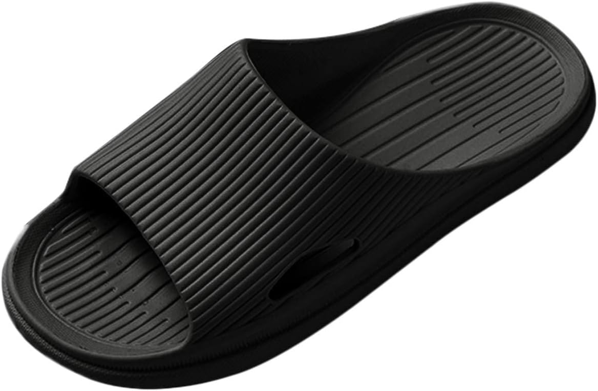 

Мужские домашние тапочки Gentlemen Couple - плоские однотонные с полоской, с твердой подошвой, для мужчин до 20 лет Generic, черный