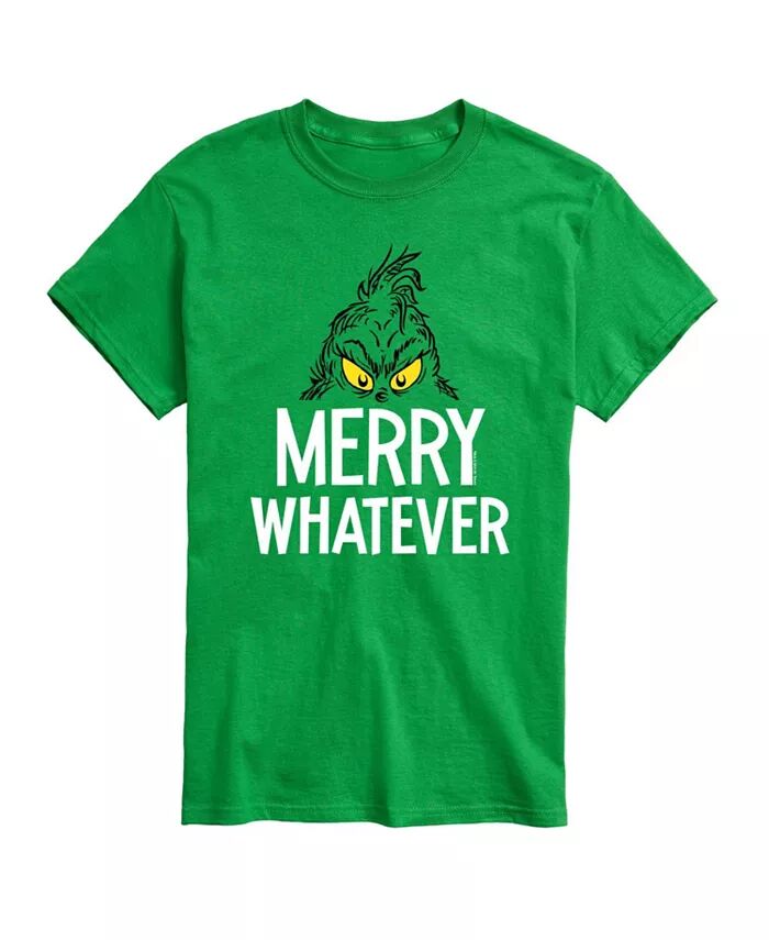 

Мужская футболка с рисунком Доктора Сьюза и Гринча Merry Whatever AIRWAVES, зеленый