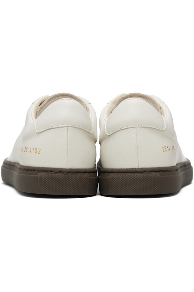 Common Projects Кроссовки Off-White баскетбольные узкие с коричневой подошвой — фото 2