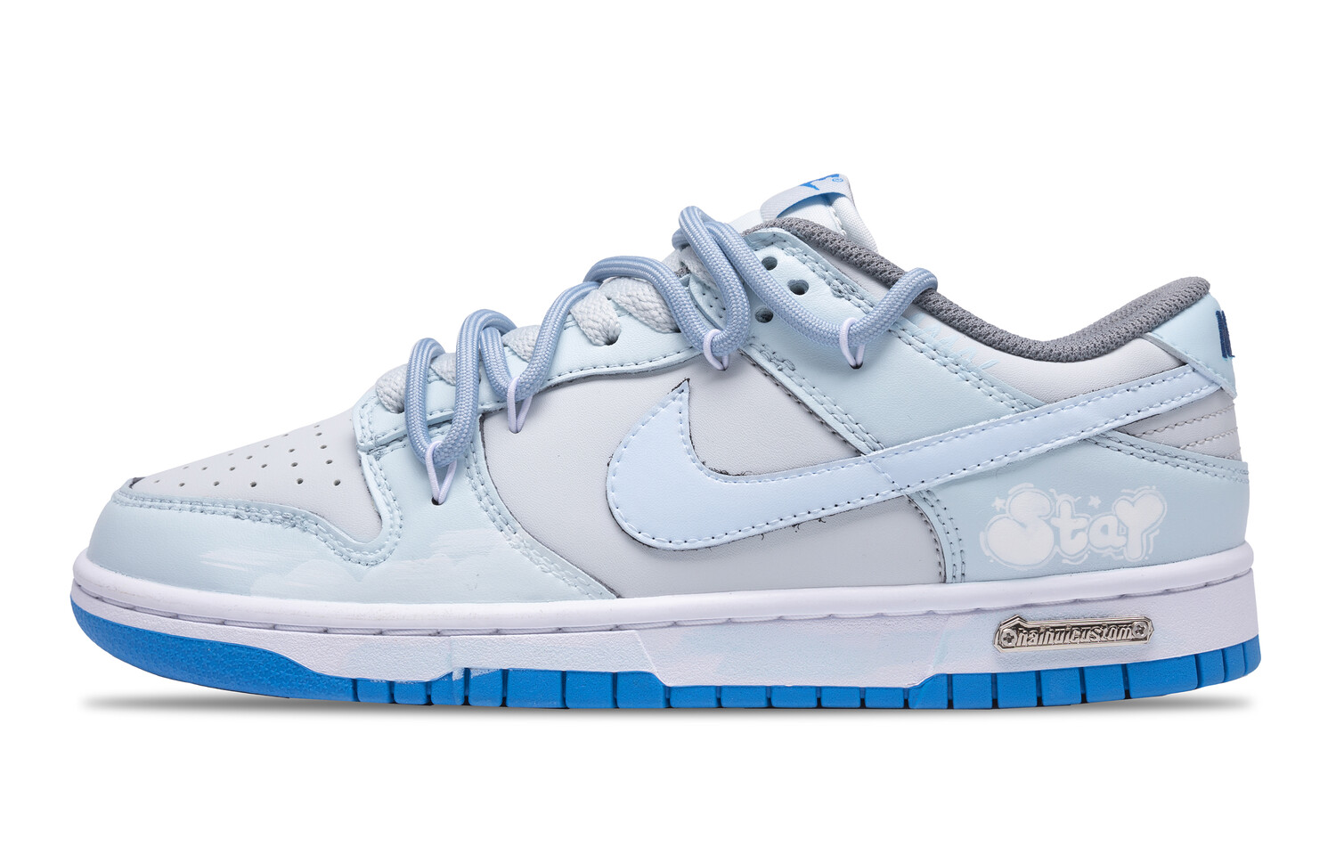 

Кроссовки для скейтбординга Dunk женские с низким верхом, синий/серый Nike