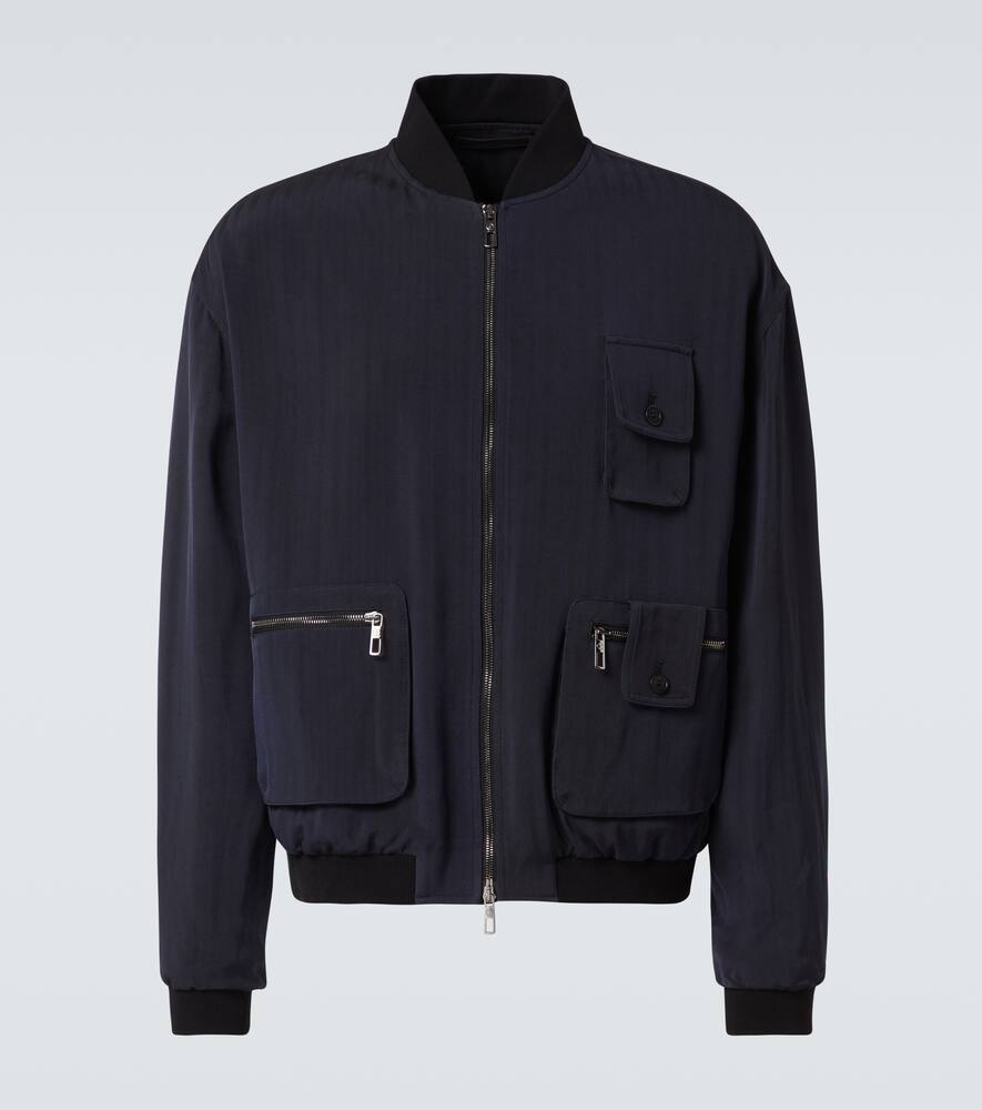 

Бомбер из твила Giorgio Armani, Navy