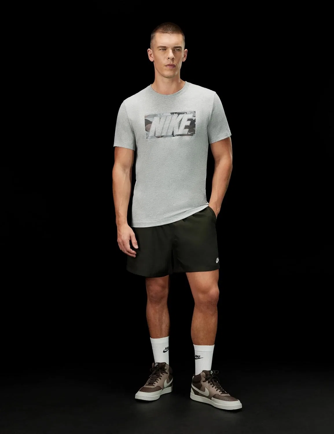 Мужские кроссовки Nike Court Vision Mid Next Nat, коричневый — фото 3