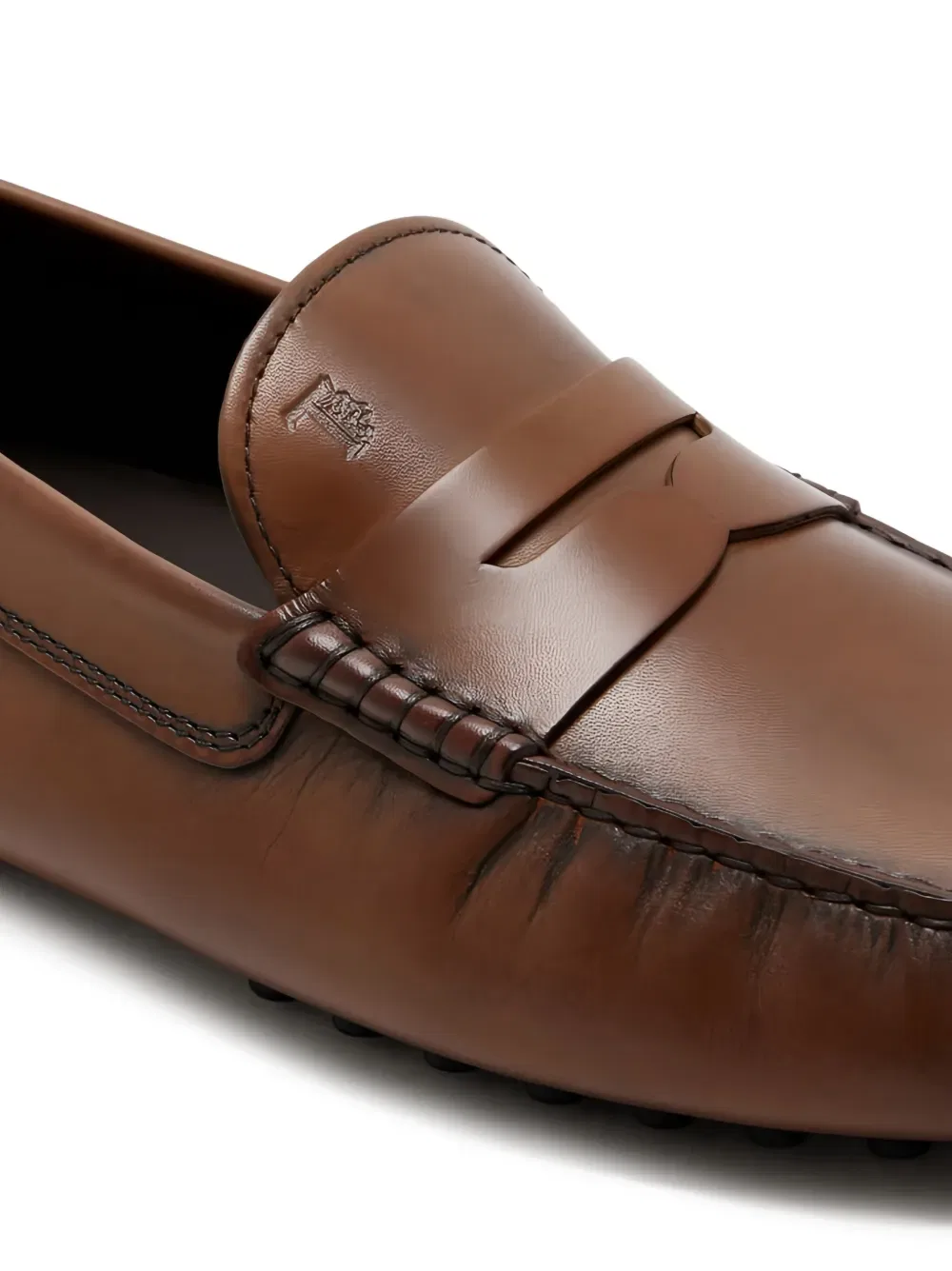 Лоферы с ремешком Penny-strap Tod'S, коричневый — фото 4