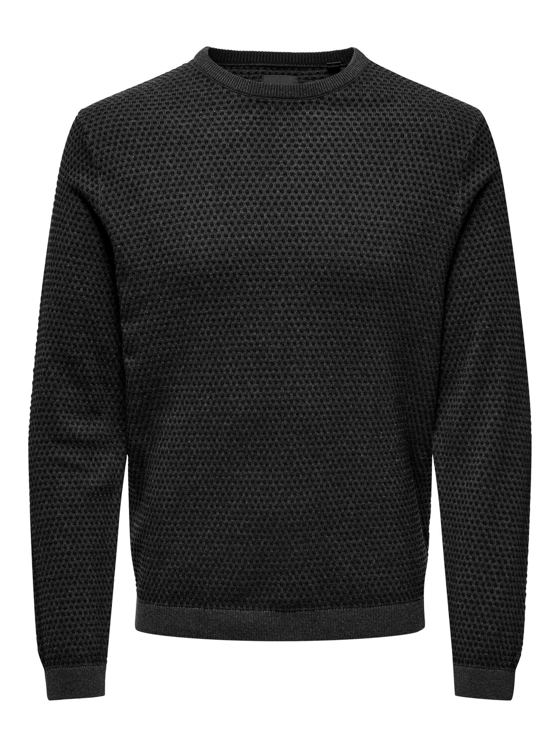 

Пуловер ONLY Lässiger Feinstrick Design Sweater ONSTAPA, темно серый