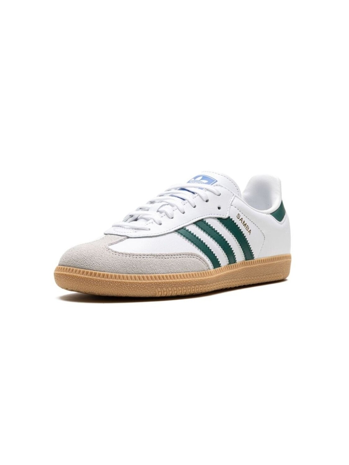 adidas кроссовки Samba OG Cloud White/Collegiate Green/Gum, белый — фото 4
