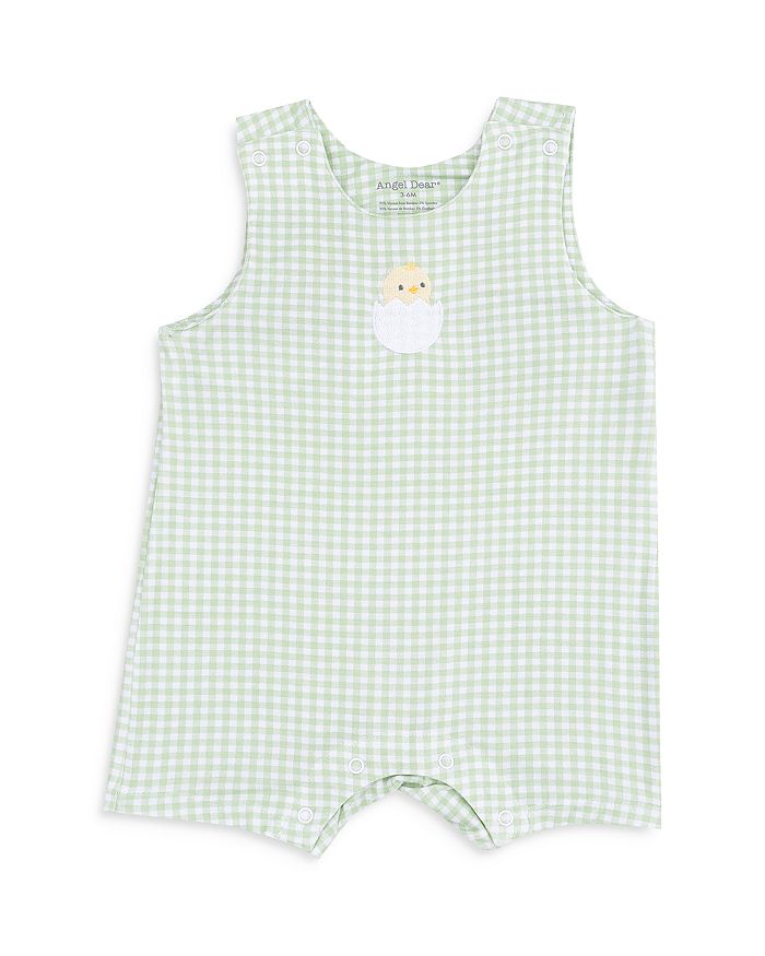

Детский безрукавный комбинезон-шортики с аппликацией в клетку Mini Gingham - Baby Angel Dear, зеленый