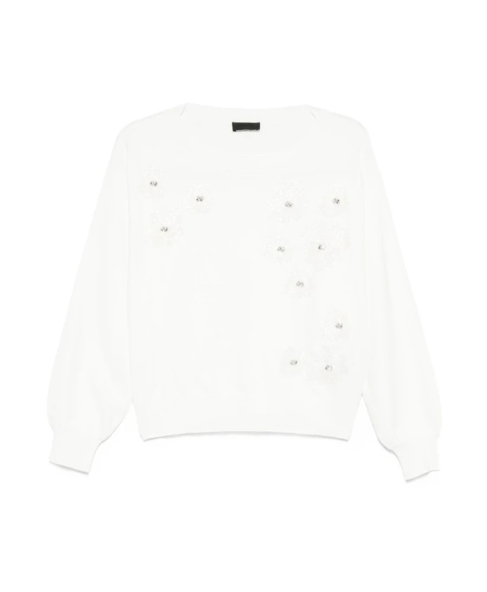 

Стильный белый пуловер AW25 Liu Jo, белый