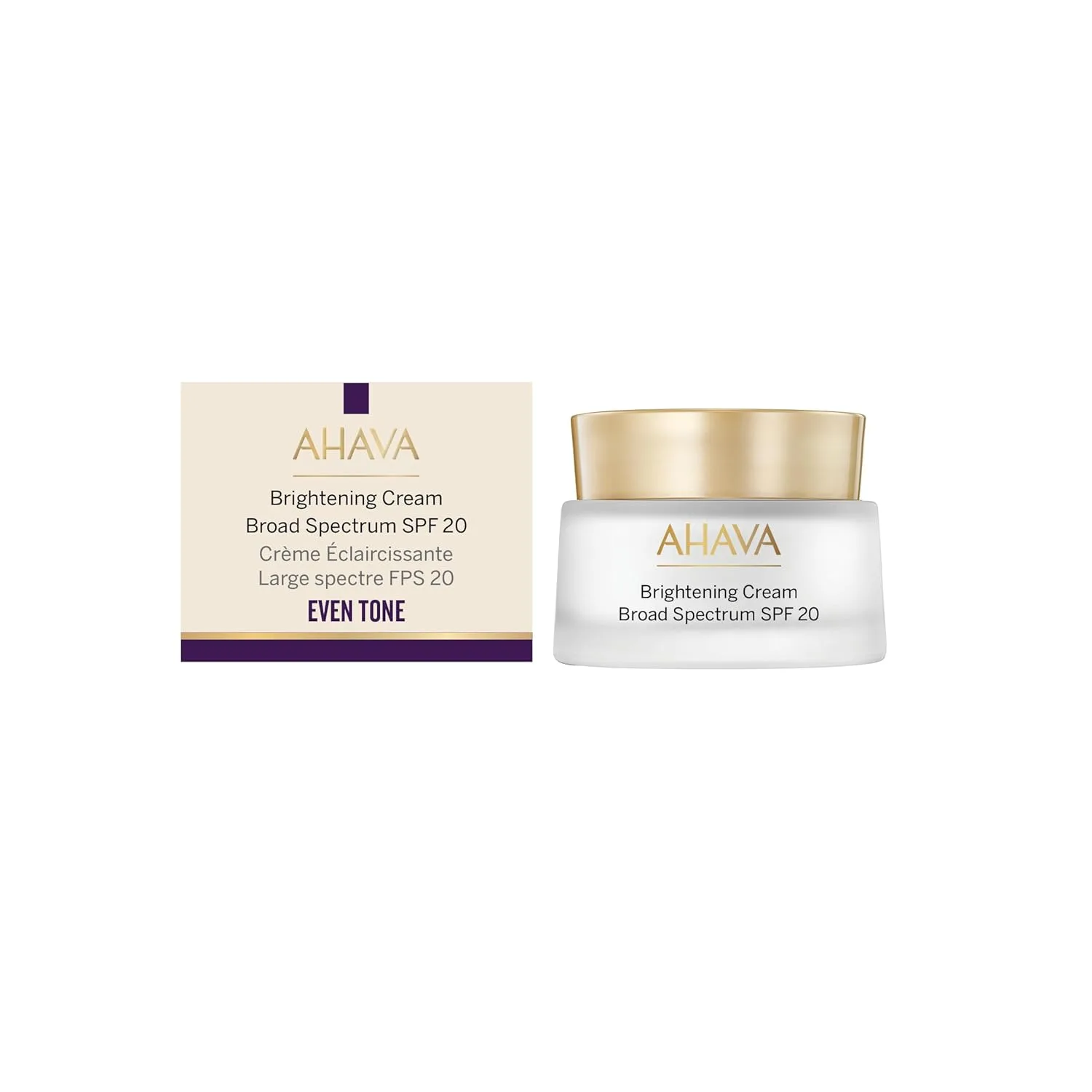 Осветляющий крем AHAVA SPF20 - осветляет и выравнивает тон кожи, увлажняет и защищает от UVA/B-лучей, обогащен осмотером, ускорителем осветления VF и 3D-комплексом, 1,7 жидких унций. — фото 2