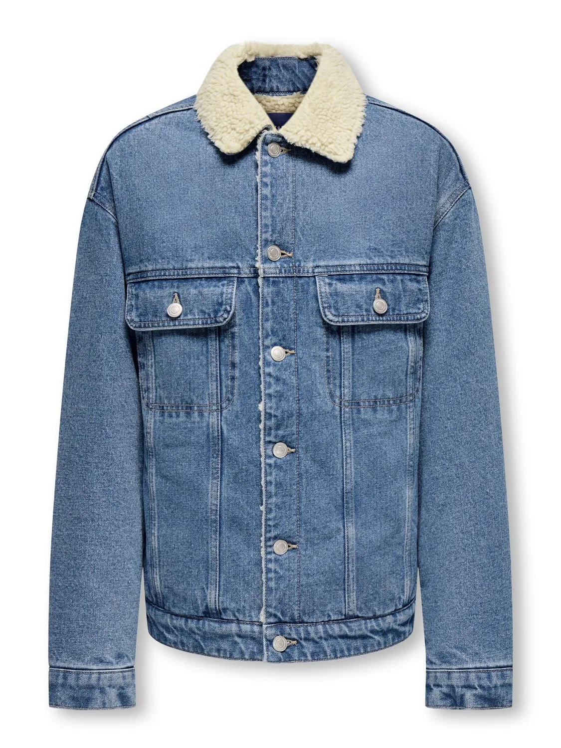 Джинсовая куртка, джинсовая, ONLY & SONS Junior, medium blue denim