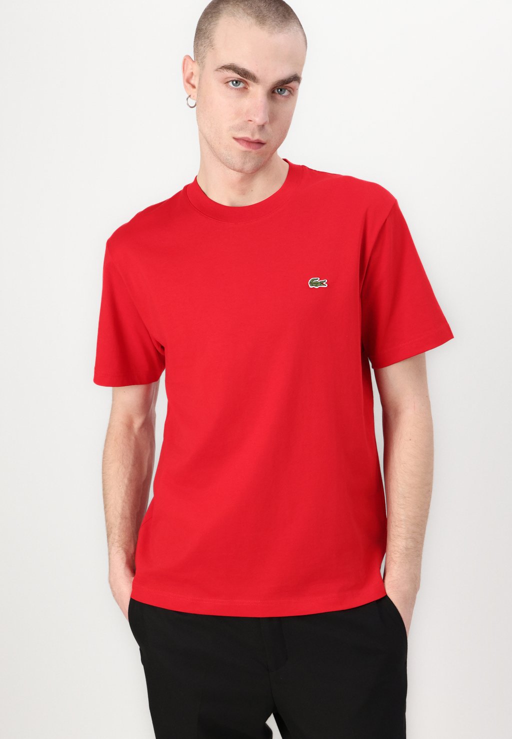 Футболка Lacoste, базовая, красный — фото 4