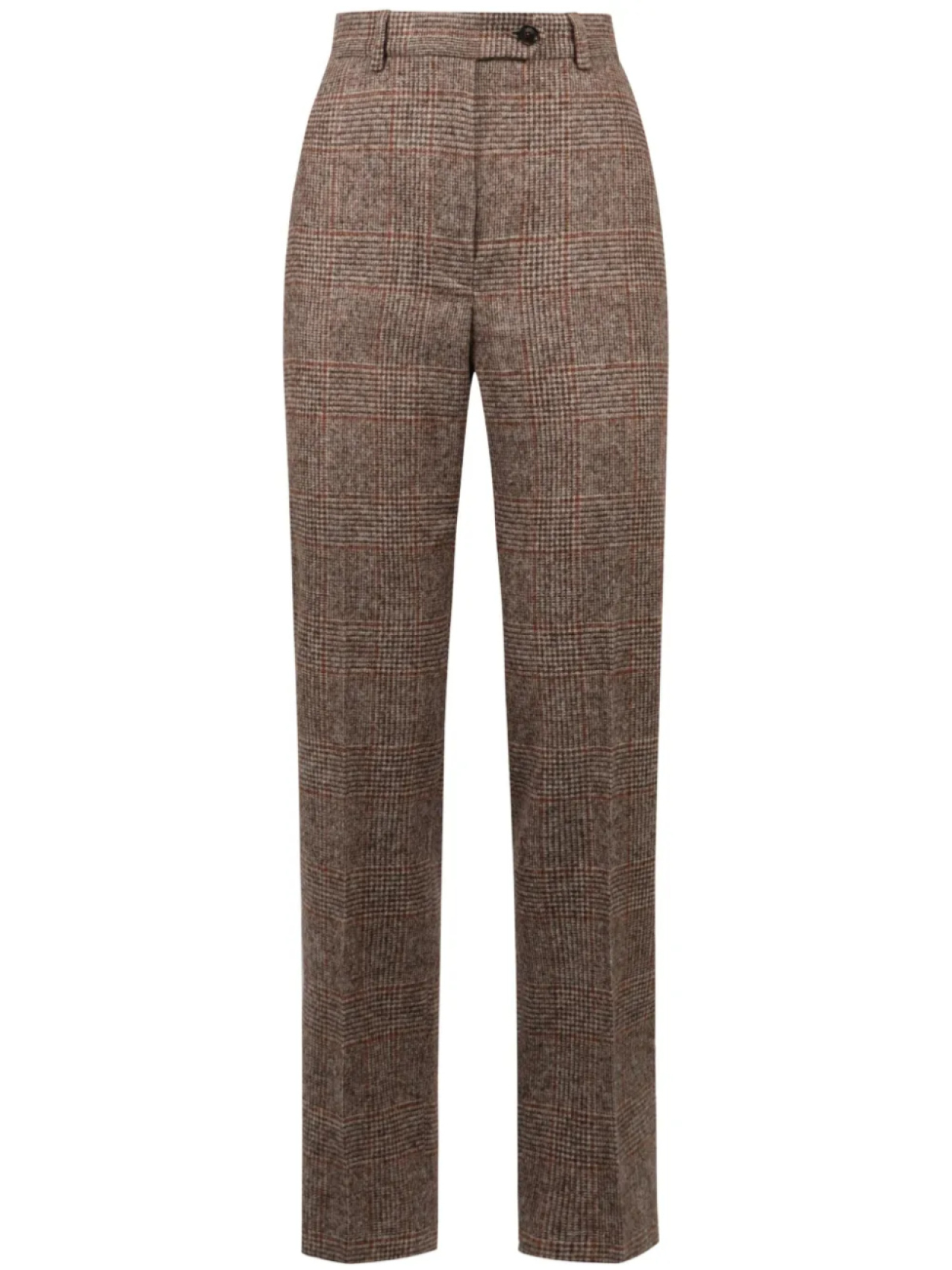 

Kiton брюки в клетку Prince of Wales, коричневый