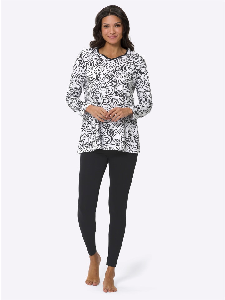 

Sieh an! Пижама с принтом белого и черного цвета