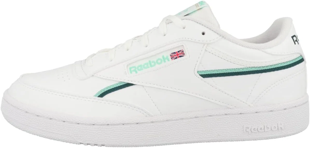 Мужские веганские кроссовки Reebok Club C 85, Ftwr White Hint Mint Midnight Pine