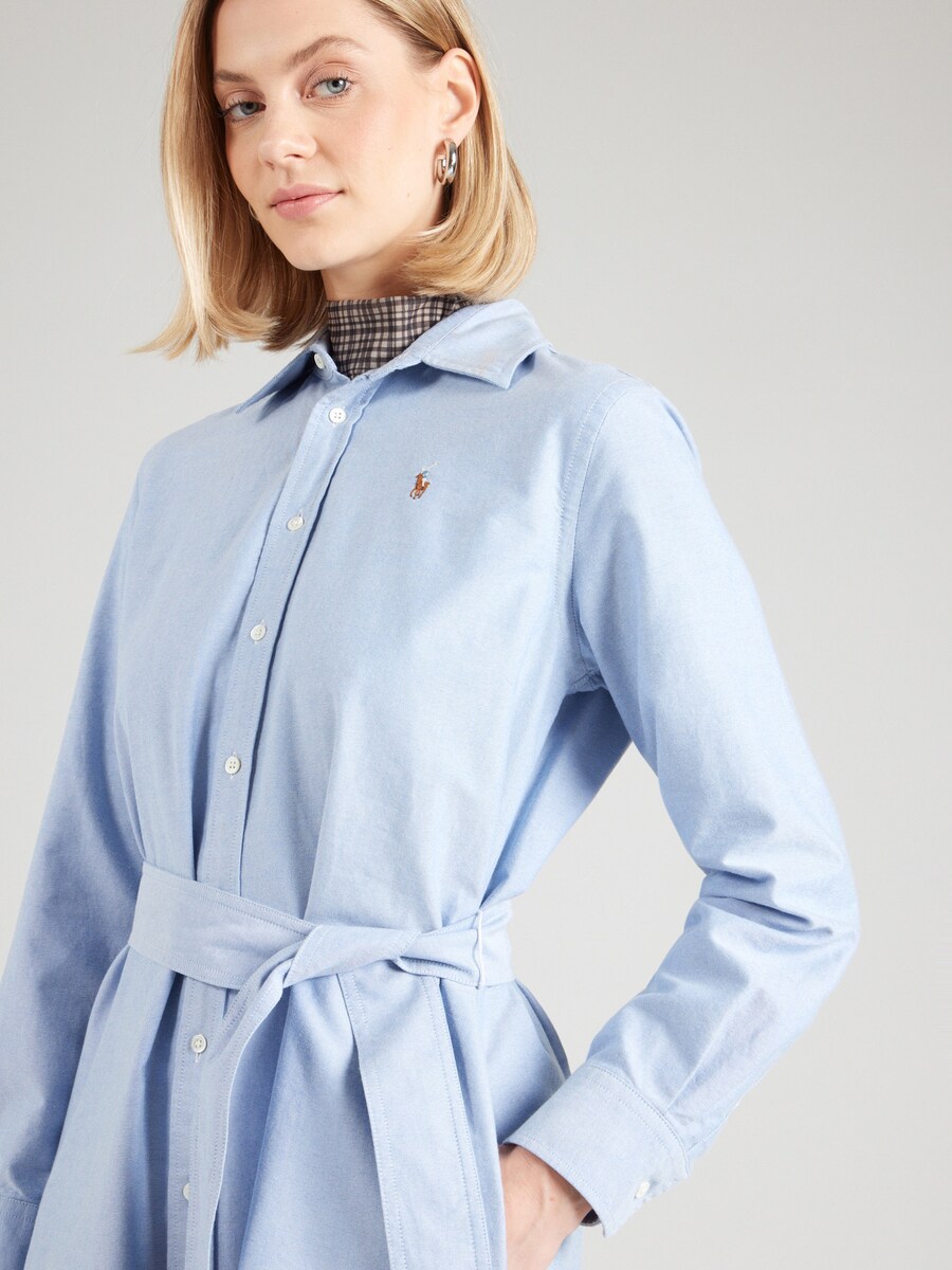 Платье рубашка Polo Ralph Lauren Shirt Dress, светло-синий — фото 3