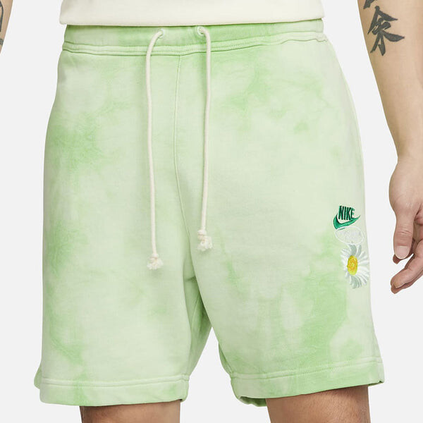 Шорты men's sportswearfrench terry solid color logo flowers embroidered casual shorts light green Nike, мультиколор — фото 4