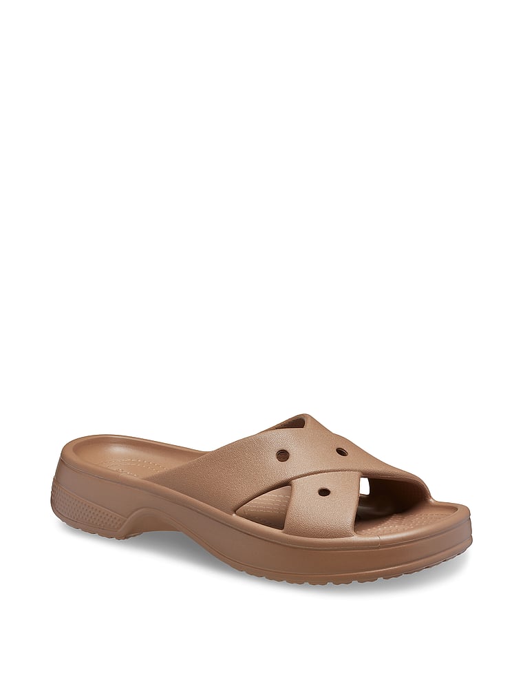 Классические сандалии с перекрестными ремешками Crocs, цвет milk chocolate