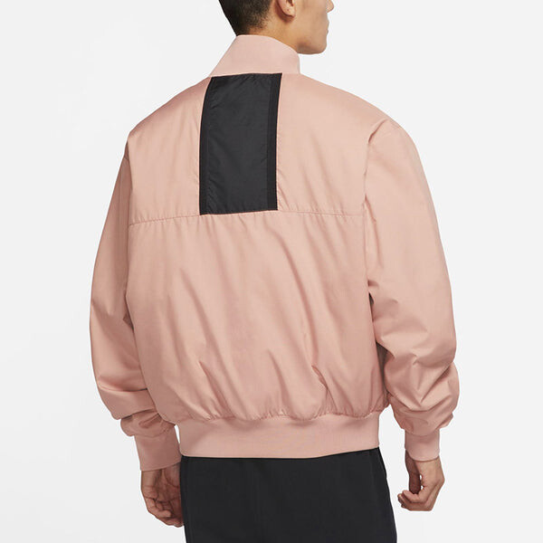 Куртка Men's Air Jordan Logo Baseball Collar Contrasting Colors Autumn Rose Retro Gray Jacket, серый — фото 3
