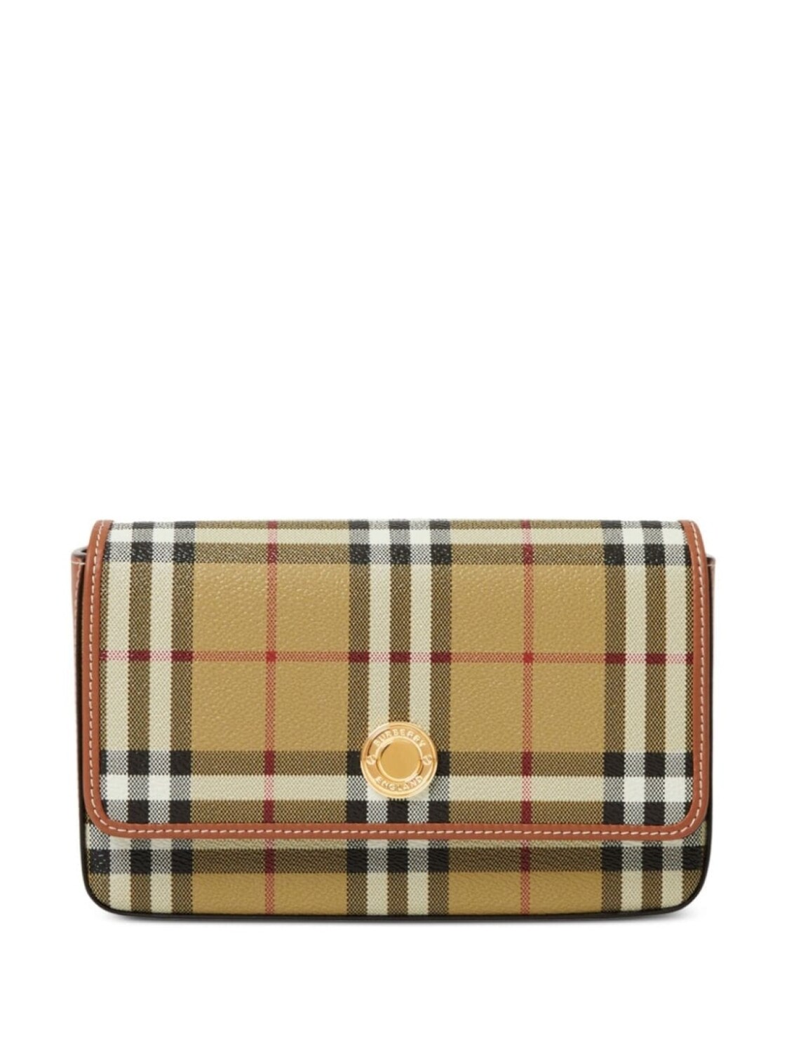 

Сумка Burberry Hampshire в клетку, нейтральный цвет