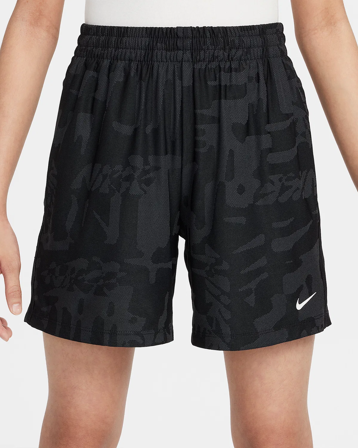 Детские шорты Nike Dri-FIT Big Kids' (Boys') Multi, Black/Black/White — фото 3