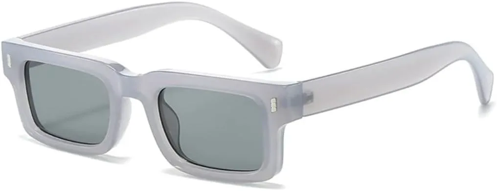 

Маленькие солнцезащитные очки для женщин, модные, желейные, цветные, UV400, для мужчин, ретро, ​​с заклепками, декор в стиле панк UUPTTPL, Jelly Gray Gray