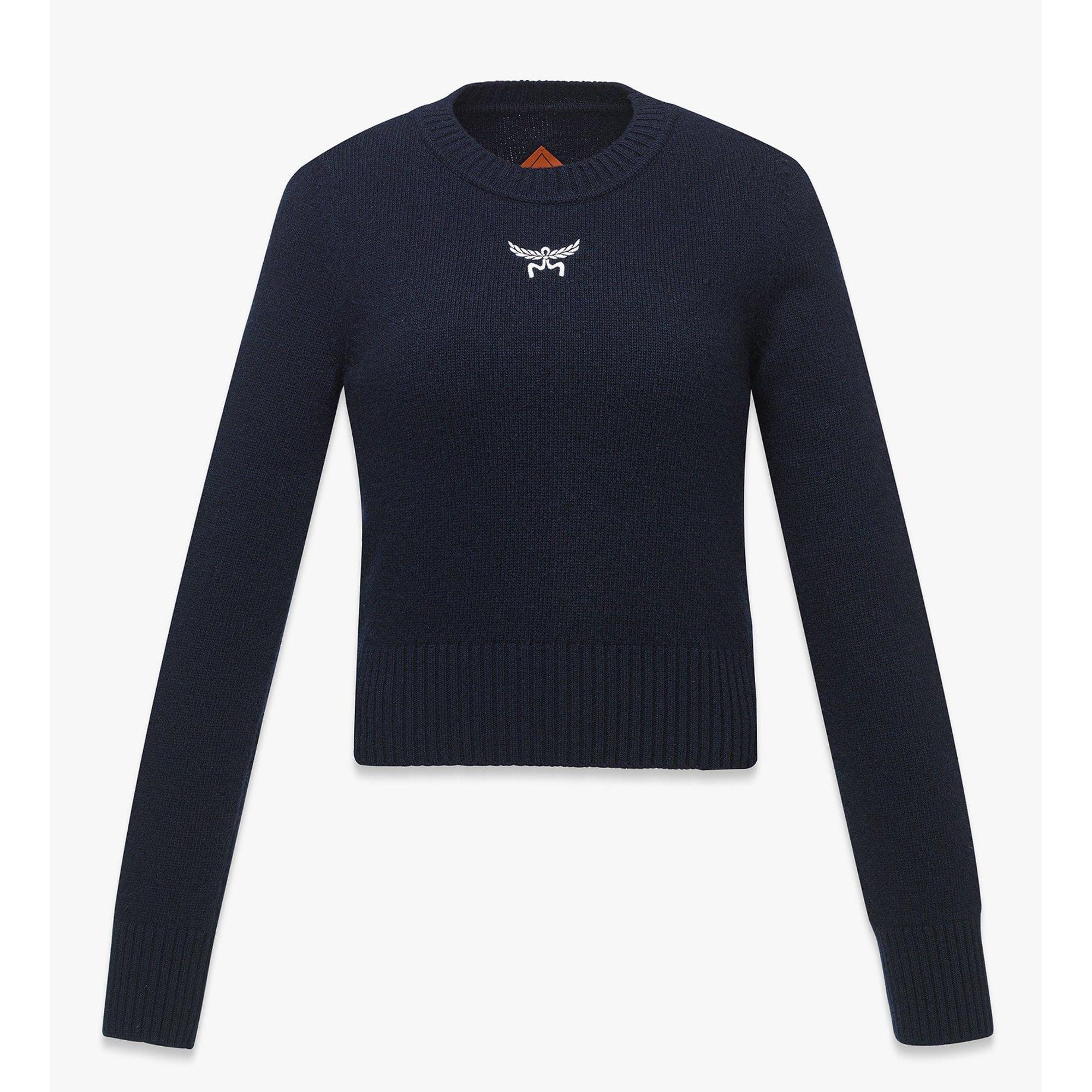 

Укороченный свитер Laurel из шерсти и переработанного кашемира Mcm, Navy Blazer